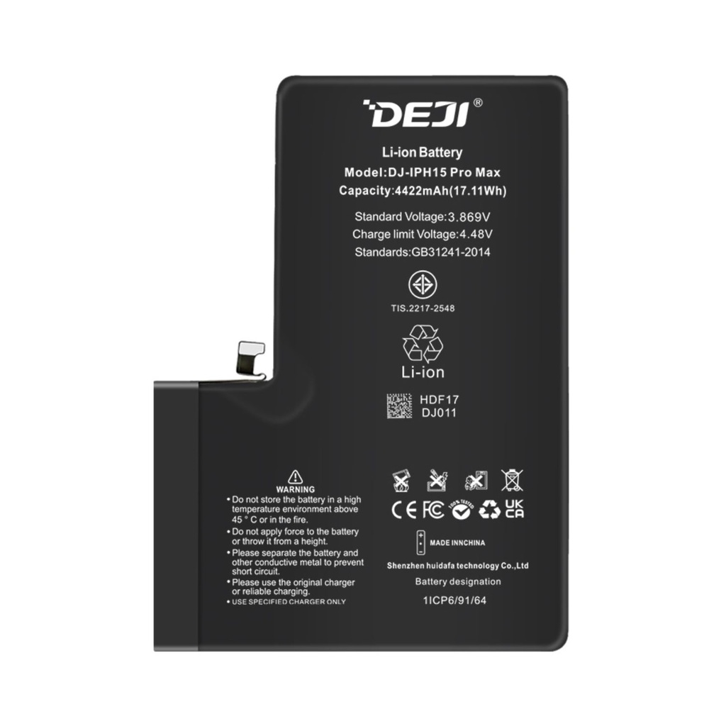 [BAT-127] Bateria iPhone 15 Pro Max DEJI