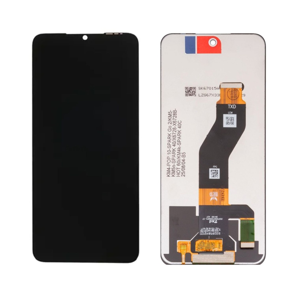 Pantalla TecnoSpark Go 2 / Infinix Hot 60i / Spark 40 / Pop 10 Solo Pantalla